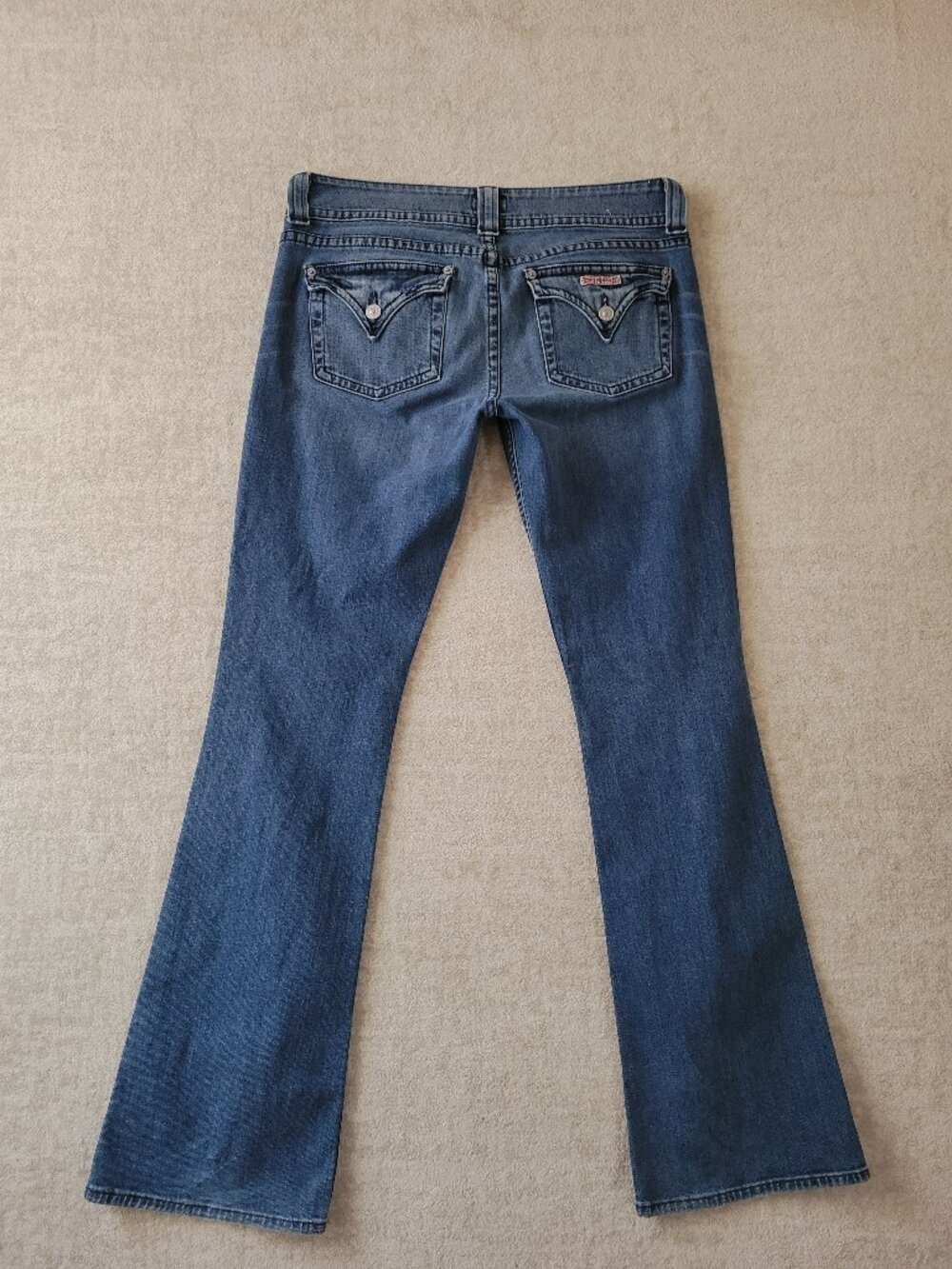 Hudson Beth Baby Bootcut Jeans 31 Womens Blue Flap Pockets Vintage Y2K Retro